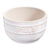 Staub Rum Can Ivory Ceramic Small Bowl Microwave Safe Japanese Dish "Round 9cm" [Authorized Product] 40511-859