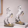 Success Horse Ornament Artistic Good Luck Horse Figurine Resin Modern Horse Statue for Home TV Stand Desk Wine Cabinet Decoration