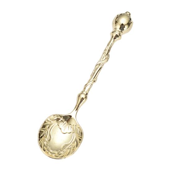 Coffee Spoon Carved Teaspoon Vintage European Palace Design Tableware Dessert Spoons for Kitchen KTY