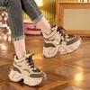 High-heeled Dad Shoes Women's Spring 2025 New Single Shoes Muffin Thick Sole Inner Height Increase Women's Shoes Show Small Feet