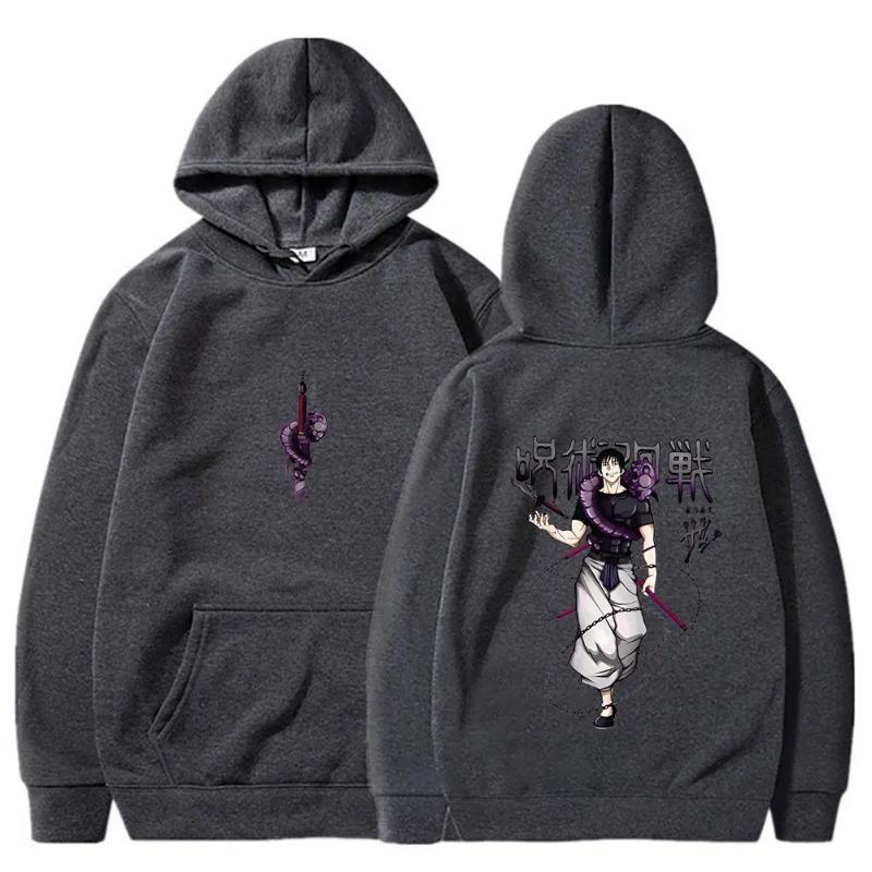 Jujutsu Kaisen Anime Hoodies Women Fushiguro Toji Print Hooded Sweatshirts Hip Hop Streetwear Gothic Pullover Hoodies & Sweatshirts Unisex