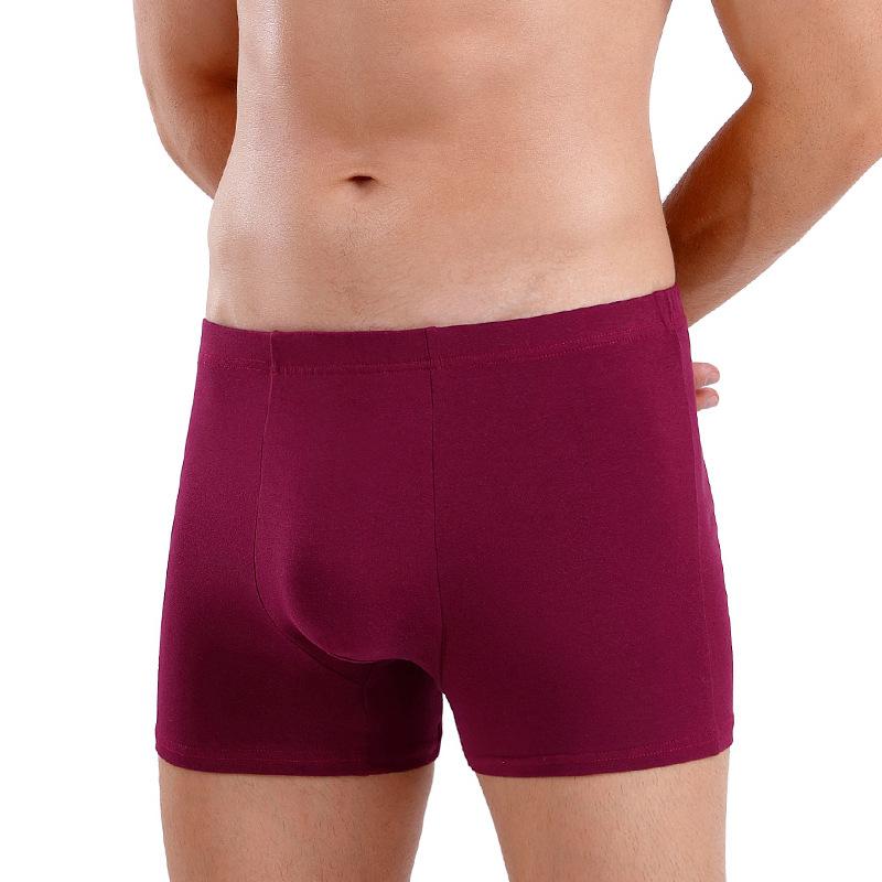 Pure Cotton Men's Underpants Pure Cotton Underwear Mid Waist Solid Color Underwear Men's Underwear