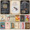 Retro DINER Tin Sign Poster Vintage Wall Posters Metal Sign Decorative Wall Plate Kitchen Plaque Metal Vintage Decor Accessories