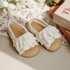 [BABYZZAM] Girls' Triple Frill Sandals White, C308, 7000008918, Popular Korean Shoes