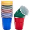 OUNONA Disposable Cups, Heat-Resistant, Colored Plastic Drinking Cups, 250ml, Double-Walled, Simple Design, Suitable for Kindergarten and Daycare, 100