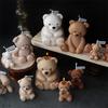 3D Cute Cartoon Bear Silicone Candle Mold DIY Home Decoration Silicone Mold For Resin Teddy Bear Candle Mold