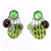 [R6190] - Green 'Lilipoupettes' Designer Clips - 50x40 Mm