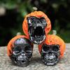 Vintage Artificial Skull Head Model Resin Skull Head Figurines  Halloween Decor Gifts