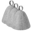 1PC Felt Sauna Shower Cap, Stylish and Simple Gray Absorbent Dry Hair Cap, Hot Spring Bathroom Sauna Felt Cap
