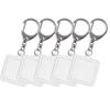 EBISU Design Square Photo-In Keychains (5-Pack), Handmade, Made In Japan, 33mm X 33mm, Clear, Kk33