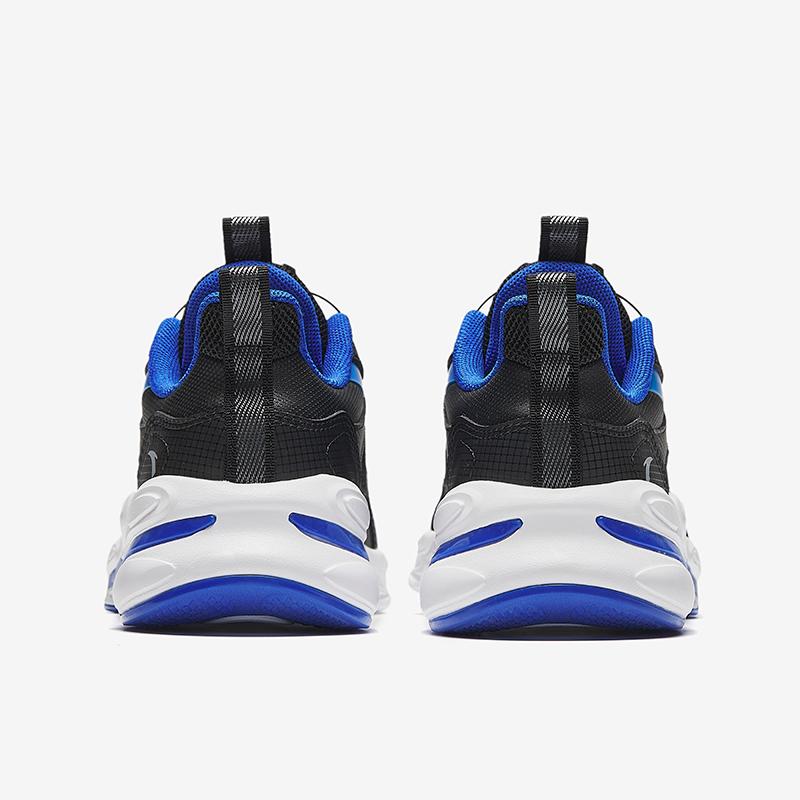 Anta Kids Synthetic Leather Fabric Trendy Lightweight Shock Absorbing Low Top Running Shoes Kids Sneaker Black Blue Green A12435523N-2