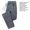 Men's Loose Straight Pants with Zipper Pockets Casual Cozy Thickened Male Trousers for Autumn Winter