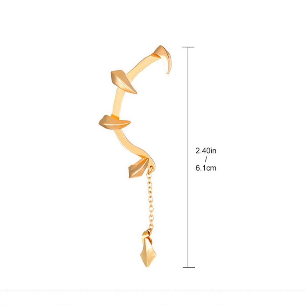 Hip Hop Gothic Punk  Earrings Exaggerated Eardrop Trendy Cyberpunk Ear Clip  Women Men