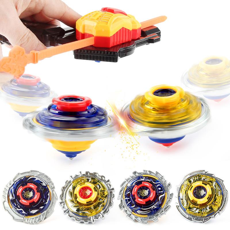 Alloy Battle Gyro Set, Battle Gyro Gun Ruler Launcher 2-In-1 Battle Gyro Toy