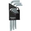 TRUSCO Ball Point Hex Wrench Set, 9 Pieces, GXB-9S