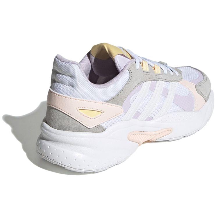 Adidas Neo Crazychaos Shadow Comfortable Mesh Non-Slip Wear-Resistant Breathable Low-Top Casual Running Shoes Women Sneaker Gray White Pink FY7828