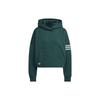 Originals Adicolor Neuclassics Classic Three-Stripe Print Hoodie Long Sleeve Sweatshirt Women Tops Green HS6772