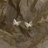 Zoomers Earrings Ladies Silver Earrings Butterfly Earrings First Piercing Second Piercing Compatible with Metal Allergies Cute Popularity Anniversary