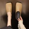 Square Toe Loafers Shoes Woman 2024 Slippers Flat Female Mule Low Pantofle Luxury Slides Cover Mules New Summer Designer Soft Re