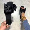 Wedding Slippers Women's Sandals Summer Single Shoes Ladies Satin Soft Bottom Bridesmaid Slippers Solid Color Women's Sandals