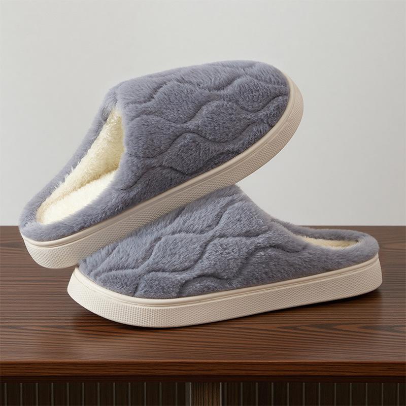 Winter Turtle Shell Cotton Slippers Women's New Indoor Home Home Home Non-slip Warm Plush Slippers Men's