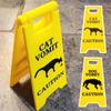 Funny Dog Vomit Sign Gift Warning Sign New Cat Vomit Sign