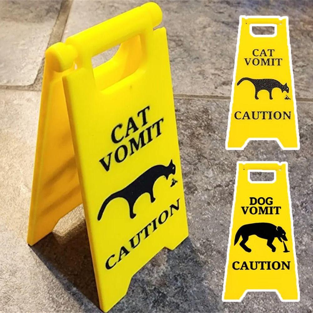 Funny Dog Vomit Sign Gift Warning Sign Fashion Cat Vomit Sign