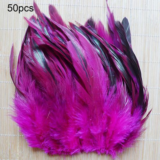 50Pcs 13-20cm Natural Cock Rooster Tail Feathers for DIY Clothes Decor