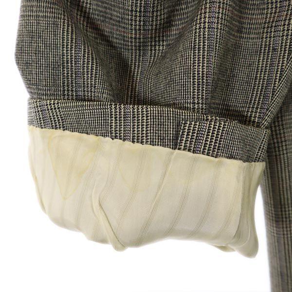 Lanvin Wool Glen Check Tailored Jacket Gray Men's Used