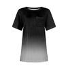 T Shirts For Women Pleated Round Neck Dressy Casual Blouses Printing Short Sleeve Summer Tops Loose Fit