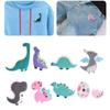 9 Pcs Cartoon Dinosaur Iron On Patches Applique Patches Animal Repair Patches Embroidery Patches for Clothes Decoration