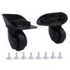1 Pair Luggage Suitcase Wheels Wear Resist Quiet Universal Trunk Wheels Replacement Black