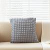 Cream Style Pillow Home Sofa Cushion Ins Simple Solid Color Elastic Puff Plaid Pillow Cover Bedside Cushion