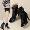 Woman Shoes Ankle Boots Spring Summer Sandals Elegant Party Pole Dance Gladiator Peep Toe Super High Heel Sexy Lace-up Plus Size