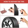 Motorcycle Car Tire Repair Strip Tubeless Tyre Wheels Puncture Plug Seal Tape Repair Tools Auto Vacuum Tire Repair Rubber Strip