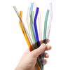 8Pcs High Borosilicate Glass Straw Set Reusable Eco Friendly Drinking Straw Smoothies Cocktails Bar Accessories Straws Brush
