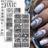 12*6cm Nail Art Templates Stamping Plate Design Flower Animal Glass Temperature Lace Stamp Templates Plates Image
