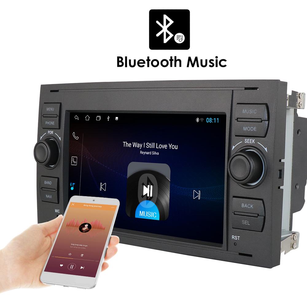 Car Radio Hizpo 2din 7''Android AutoRadio GPS for Ford Mondeo S-max Focus C-MAX Galaxy Fiesta Transit Fusion Connect Kuga Multimedia Navi Carplay Auto