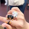Dripping Oil Cartoon Dachshund Ring Jewelry Accessories Funny Finger Buckle Elephant Ring Couple