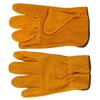 Utility Work Gloves Cowhide Leather Heat Resistant Gloves Protective Working Gloves for Driver Welder Yellow