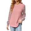 Fashionable Women's Long Sleeved Lightweight Sweater Loose Round Neck Top
