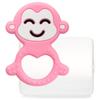 Yekko Mom Animal Friends Silicone Teether Monkey, Teeth, Monkey (Pink), 1 Piece, Korean Baby Products