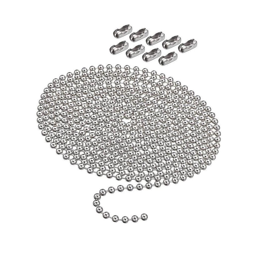 Curtain Bead Chain Pull Rope Heavy Duty Blinds Chain Decorative Metal Roller Shade Chain Window Hardware Bead String