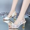 New High-heeled Women's Sequined Sandals with Elegant Style