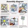 10 Pcs Garden Pinwheel Bird Deterrent 20.5" Tall Outside Reflective Wind Spinner Yard
