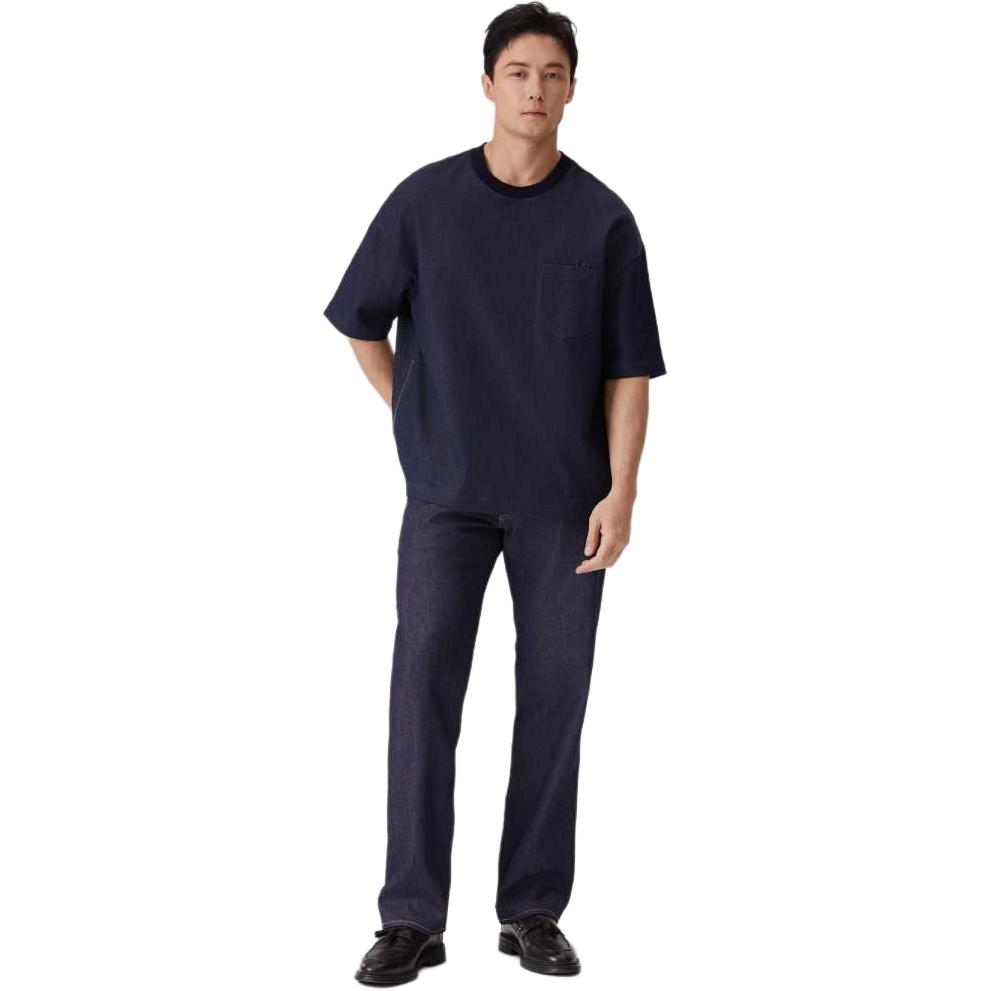 Levis SS25 Chest Pocket Design Denim Round Neck Short Sleeve T-Shirt Men T-Shirt Dark-Blue 003N8-0001