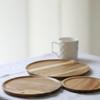 Useful Fine Workmanship Easy To Clean Wooden Coffee Milk Dinner Tray Kitchen Supplies Dinner Plate