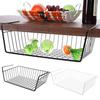 Hanging Basket Strong Load-bearing Large Capacity Simple Installation Under-Cabinet Shelf Organizer Slide-in Storage Basket