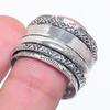 Natural Meditation Spinner 925 Sterling Silver Jewelry Ring Size 9.5 b0V83