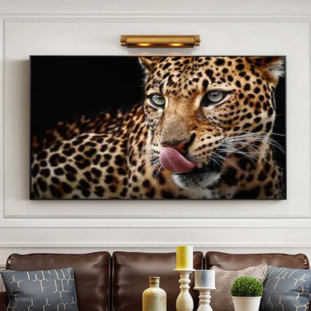 RELIABLI ART Canvas Painting Leopard Posters And Prints Animal Wall Pictures Cuadros For Living Room Home Decor No Frame